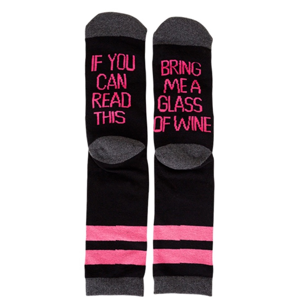 If You Can Read This Bring Me A Glass Of Wine Sock